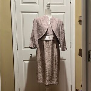 R&M Richards Pink Wedding Dress with Jacket